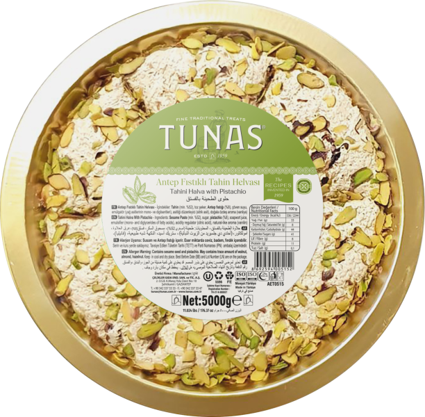 Tunas seesamihalvaa pistaatsiapähklitega 5000g Tunas seesamihalvaa pistaatsiapähklitega 5000g