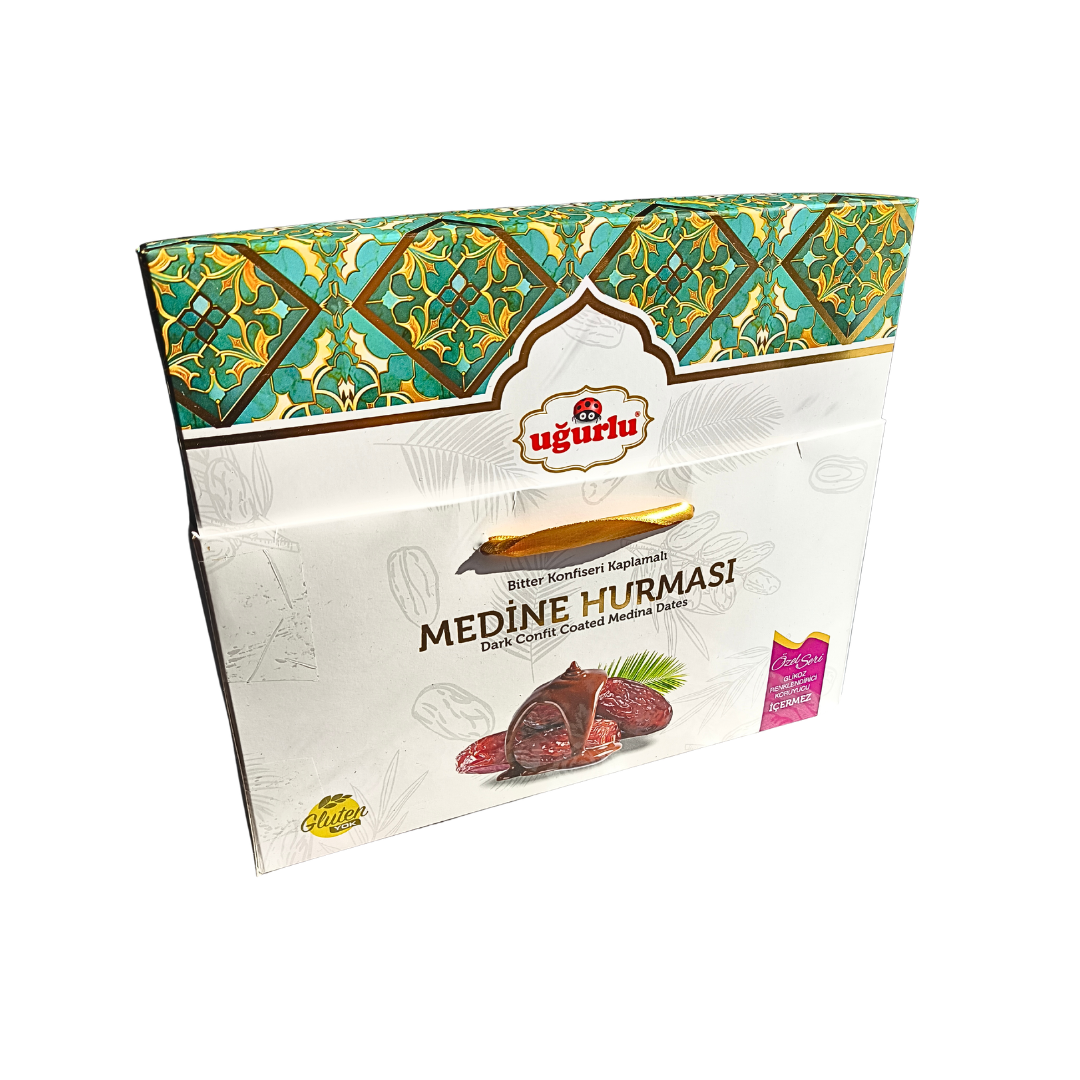 Ugurlu dattlikommid šokolaadiglasuuris kinkepakendis 320g Ugurlu dattlikommid šokolaadiglasuuris kinkepakendis 320g