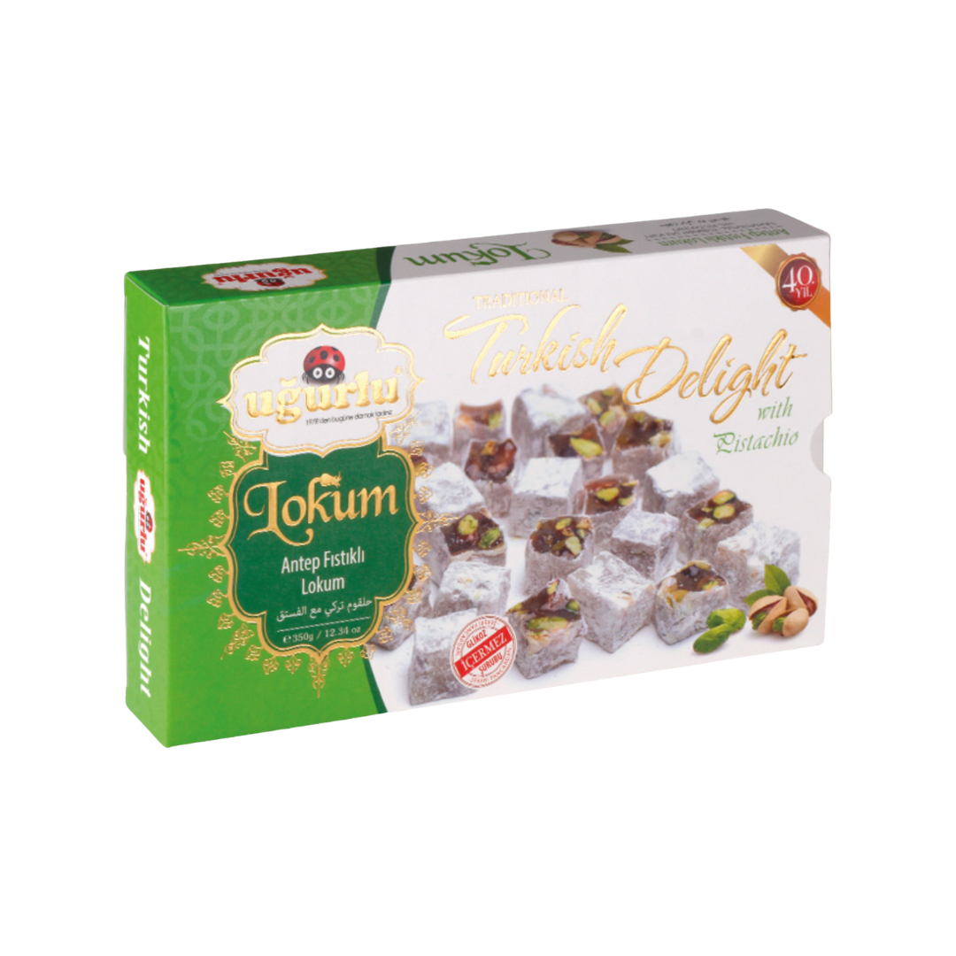 Ugurlu lokum pistaatsiapähklitega 350g Ugurlu lokum pistaatsiapähklitega 350g